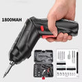 Cordless Screwdriver Set with USB Rechargeable Bits and Case, 47 Bits, 110v/220v, Portable