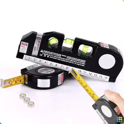 Professional 3-Line Laser Level and Tape Measure/Leveling Ruler